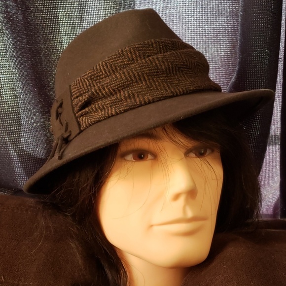 Scala Other - Scala wool/herringbone fedora small